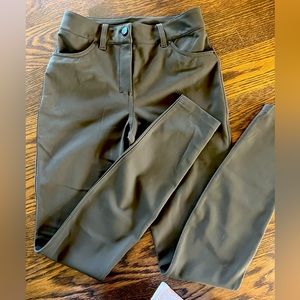 Lululemon 26 olive green 5 pocket City Sleek trousers pants stretch leggings